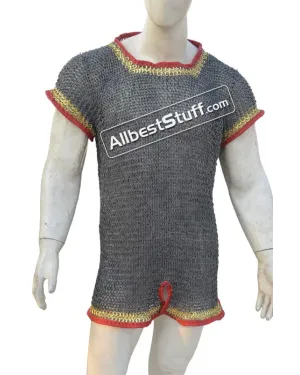 Sleeveless Aluminum Chain Mail Hauberk Flat Riveted Chest 42